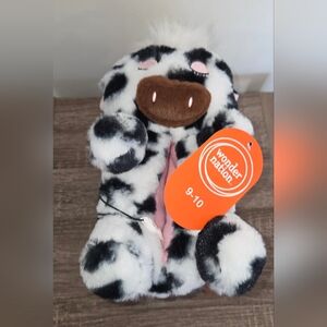 Wonder Nation Kids Cow Slippers Kids Size 9-10 New With Tags.